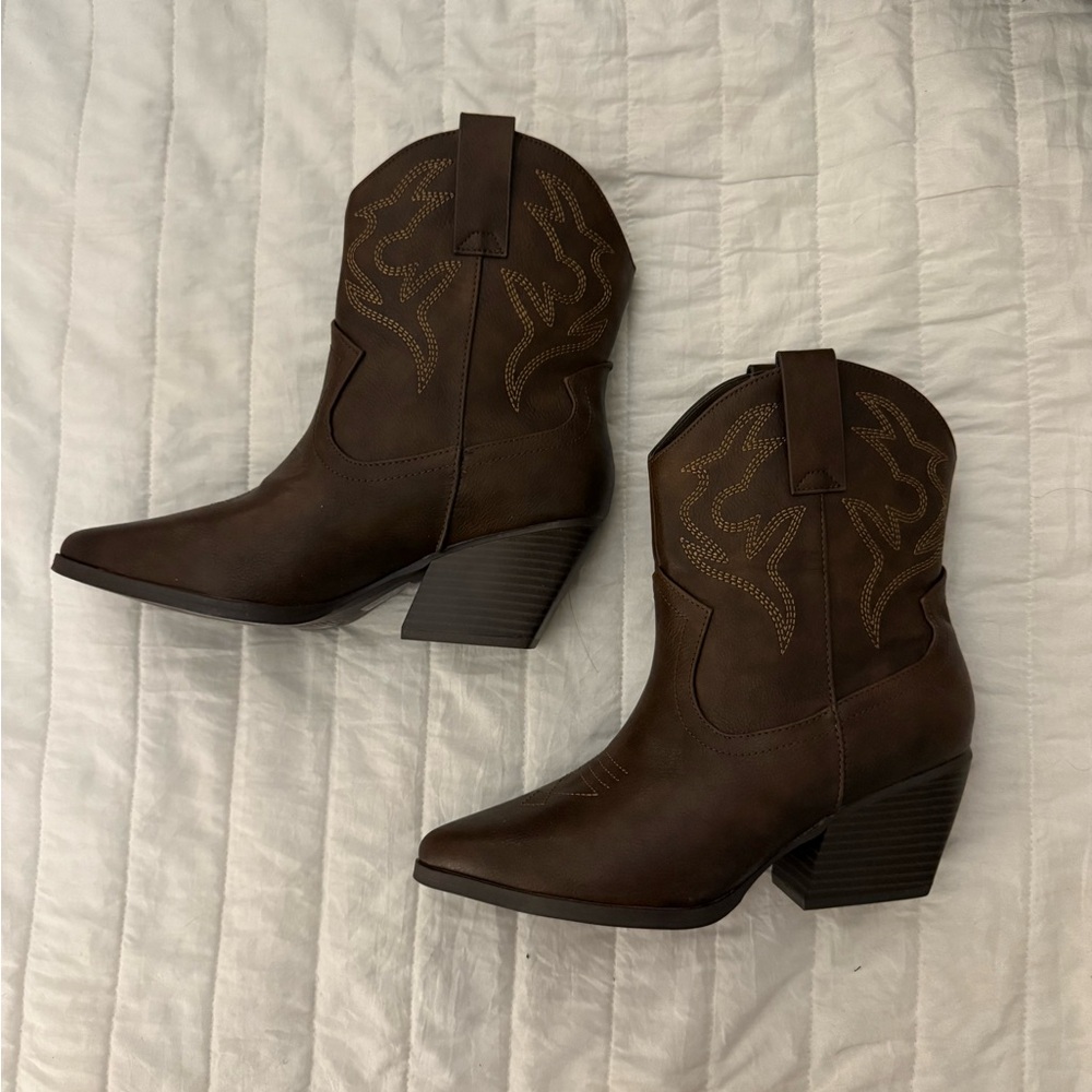 Brown Cowboy Booties